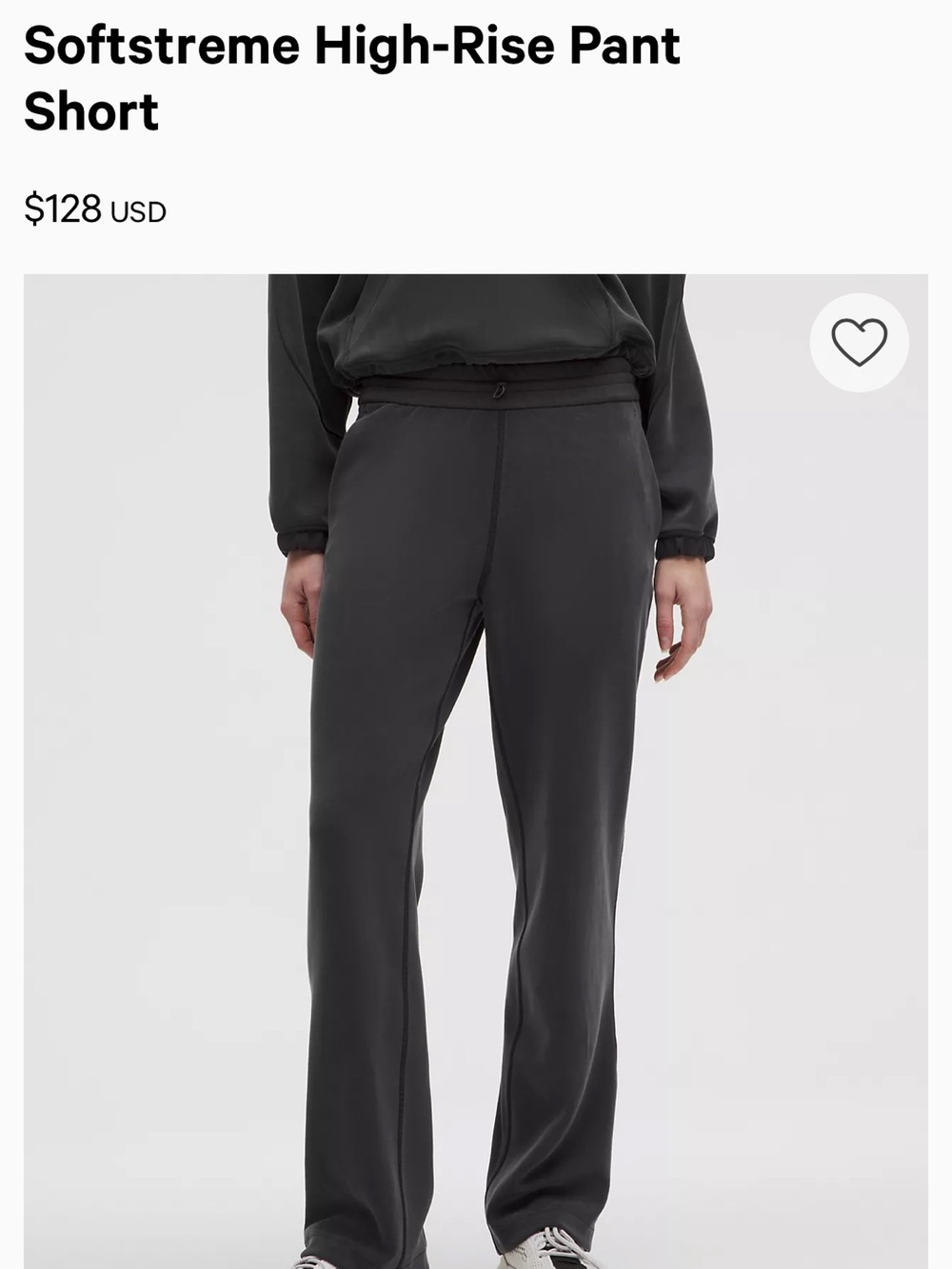 lululemon athletica Softstreme High-Rise Wide Leg Pants in Charcoal Black